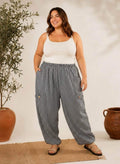 pantalon ballon petits carreaux - L'autre mode
