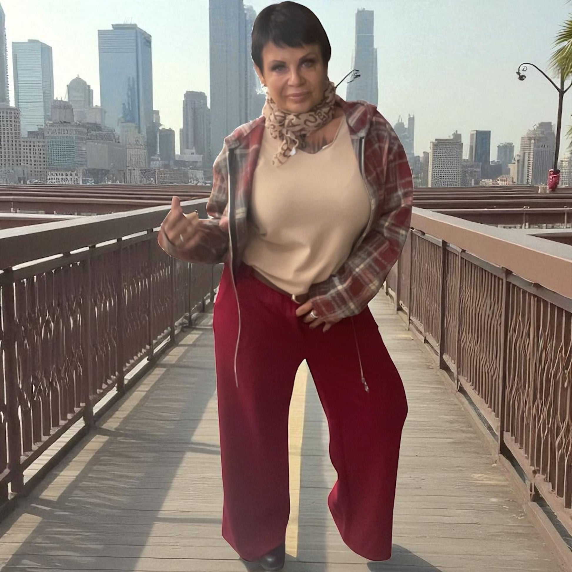 pantalon doux jambes larges over - L'autre mode