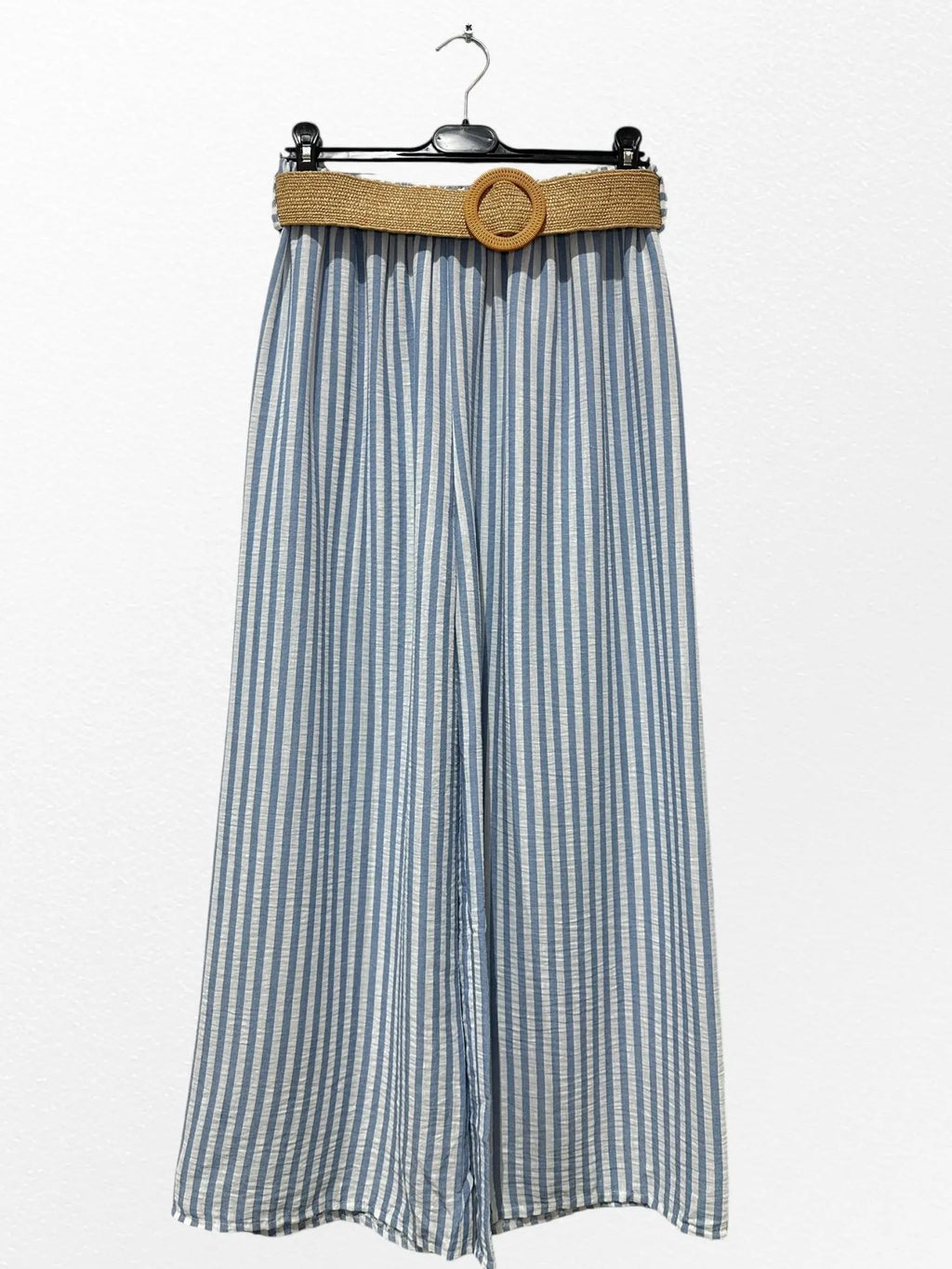 Pantalon fluide large ligné - L'autre mode
