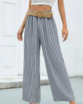 Pantalon fluide large ligné - L'autre mode