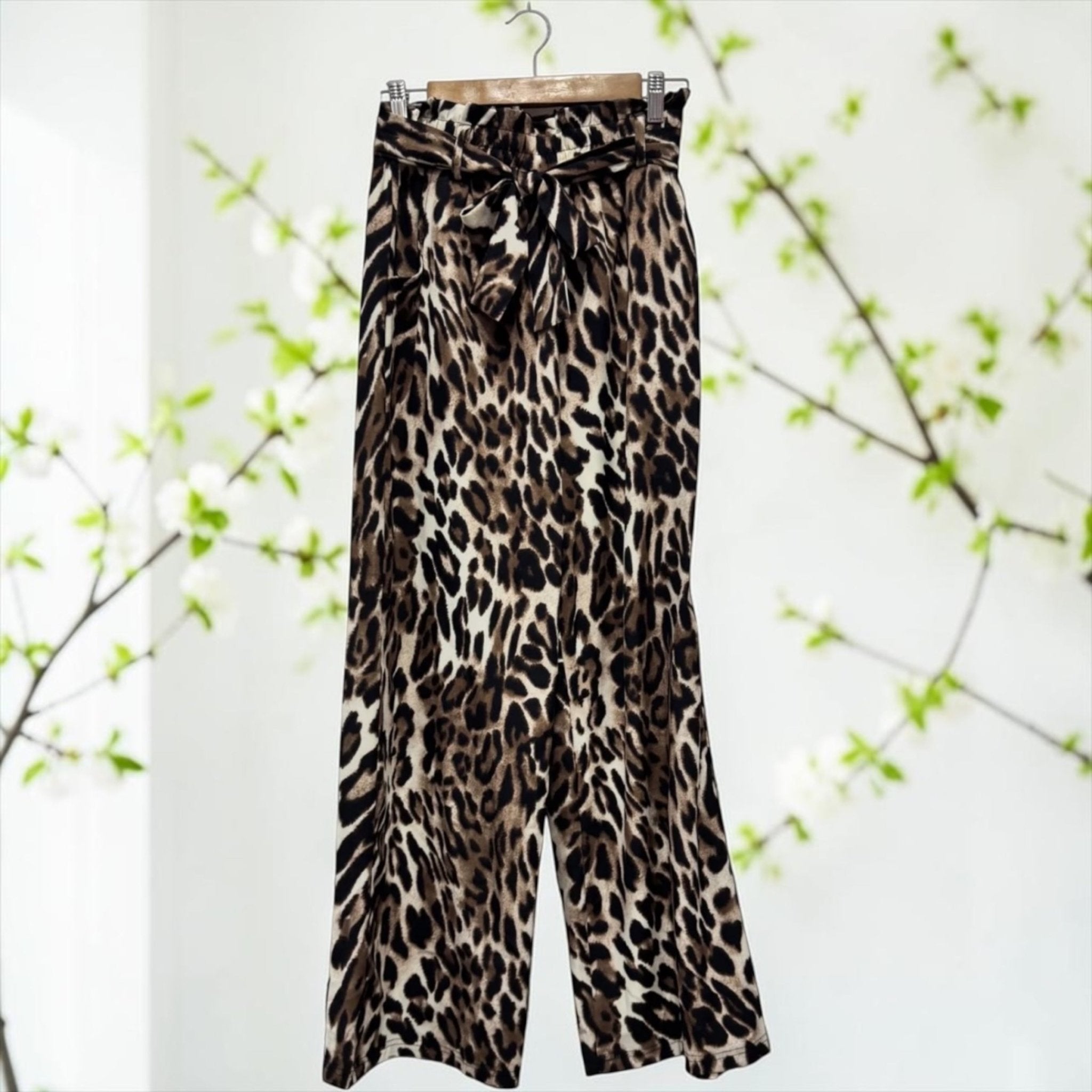 pantalon fluide motif léo motifs larges - L'autre mode