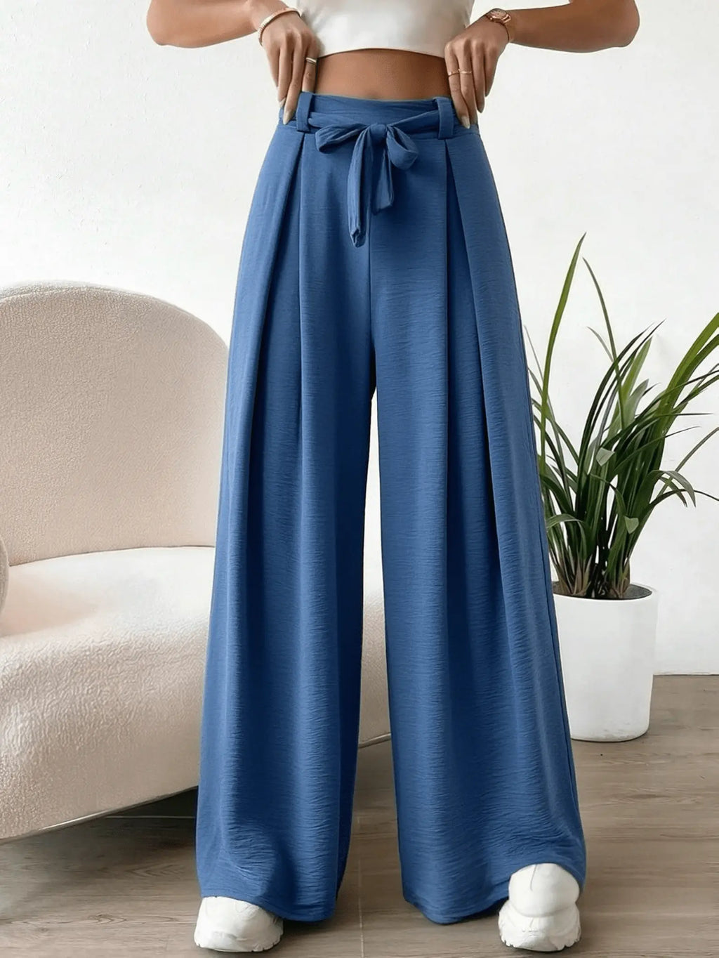 Pantalon fluide pattes larges - L'autre mode