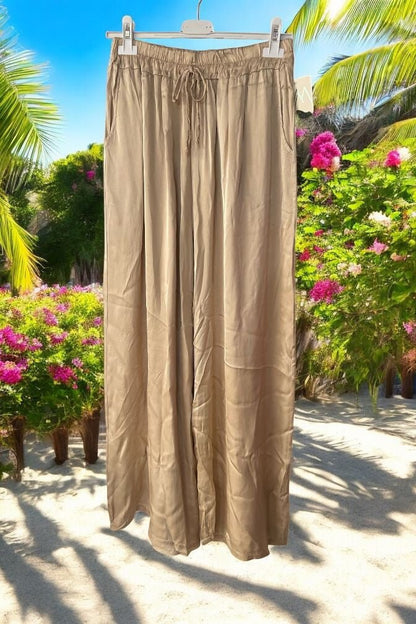pantalon fluide satiné - L'autre mode