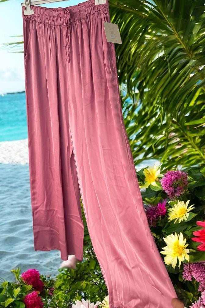 pantalon fluide satiné - L'autre mode