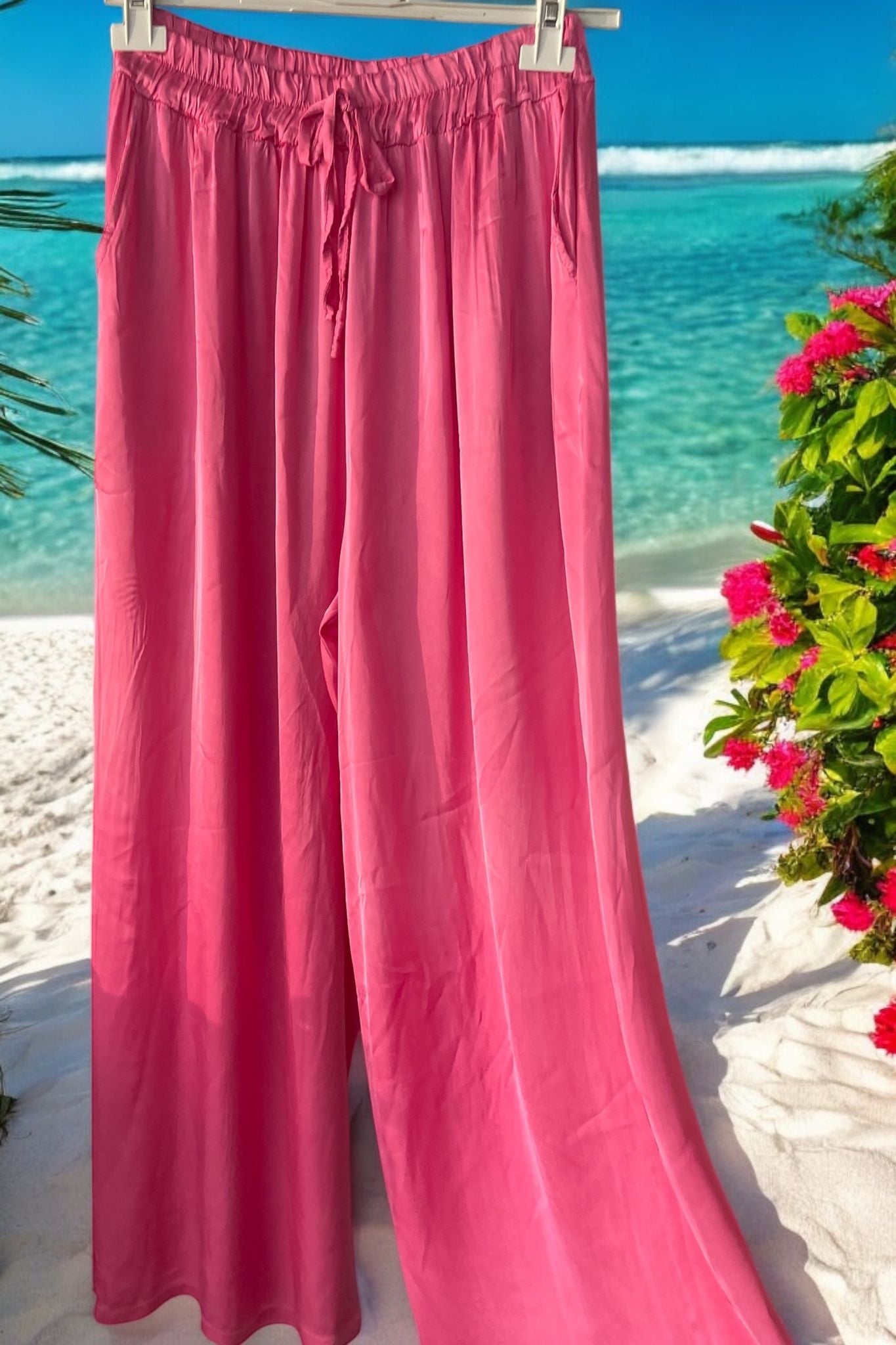 pantalon fluide satiné - L'autre mode
