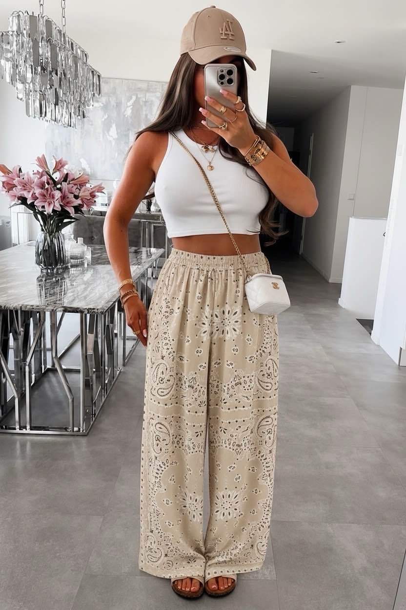 Pantalon imprimé bandana - L'autre mode