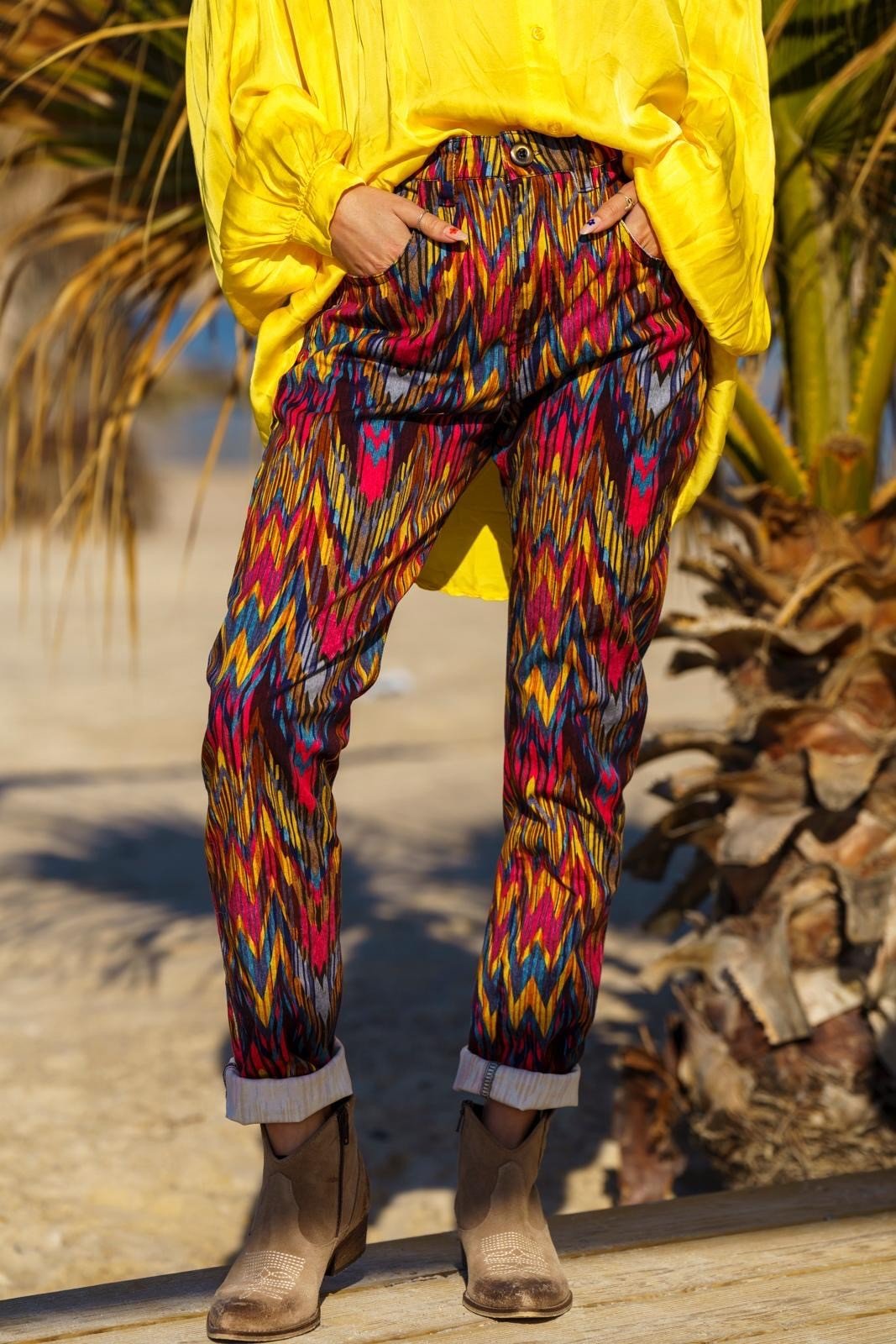 PANTALON IMPRIMÉ CHANTAL B - L'autre mode