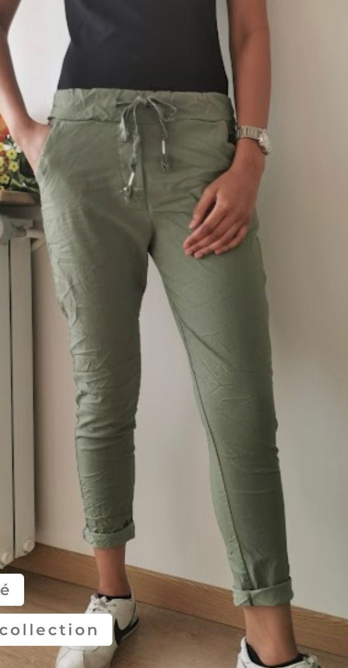 PANTALON JOG FROISSÉ - L'autre mode