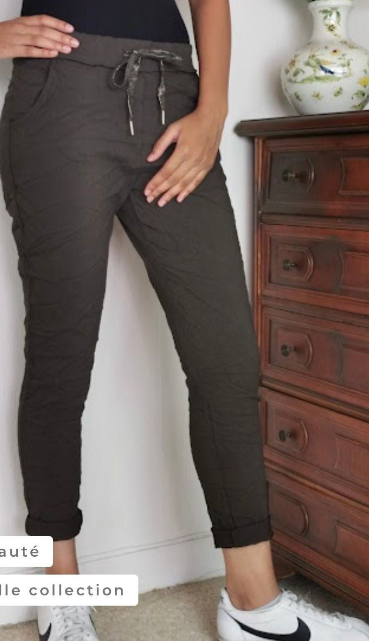 PANTALON JOG FROISSÉ - L'autre mode
