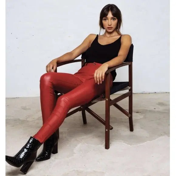 PANTALON SIMILI CUIR - L'autre mode