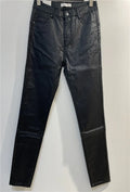 PANTALON SIMILI CUIR SKINNY PUSH PAILLETÉ GRANDE TAILLE - L'autre mode