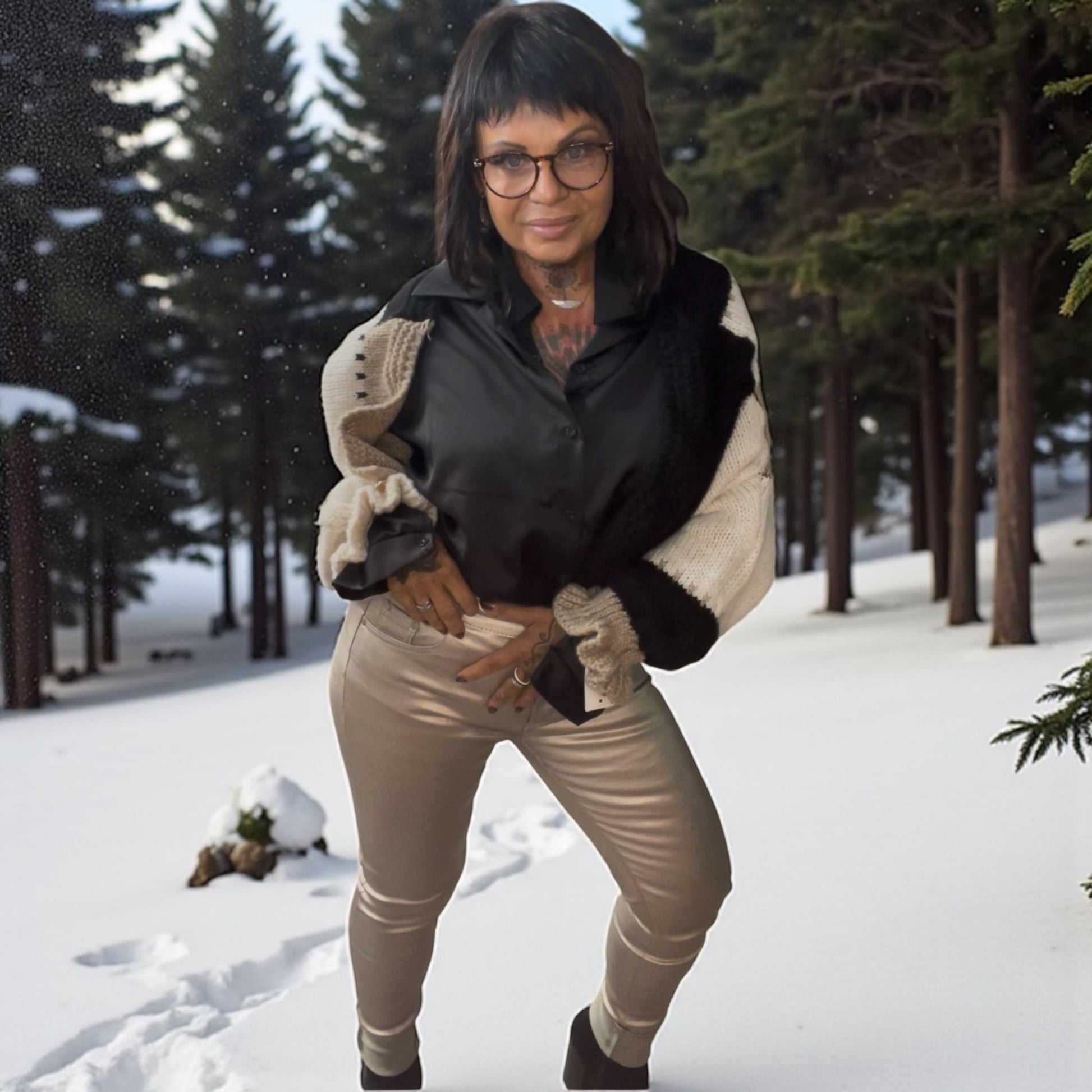 pantalon simili enduit ultra - L'autre mode