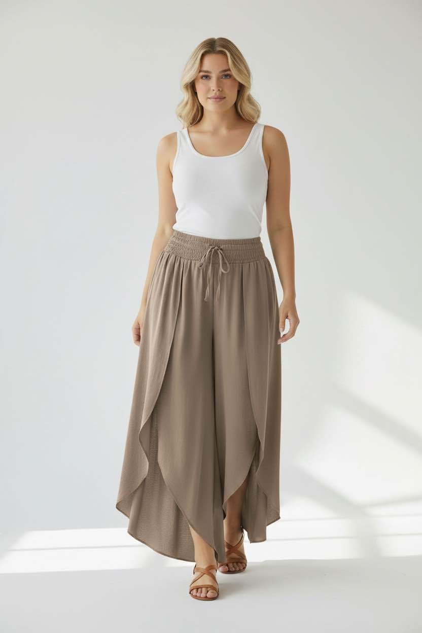 Pantalon Uni En Portefeuille - L'autre mode