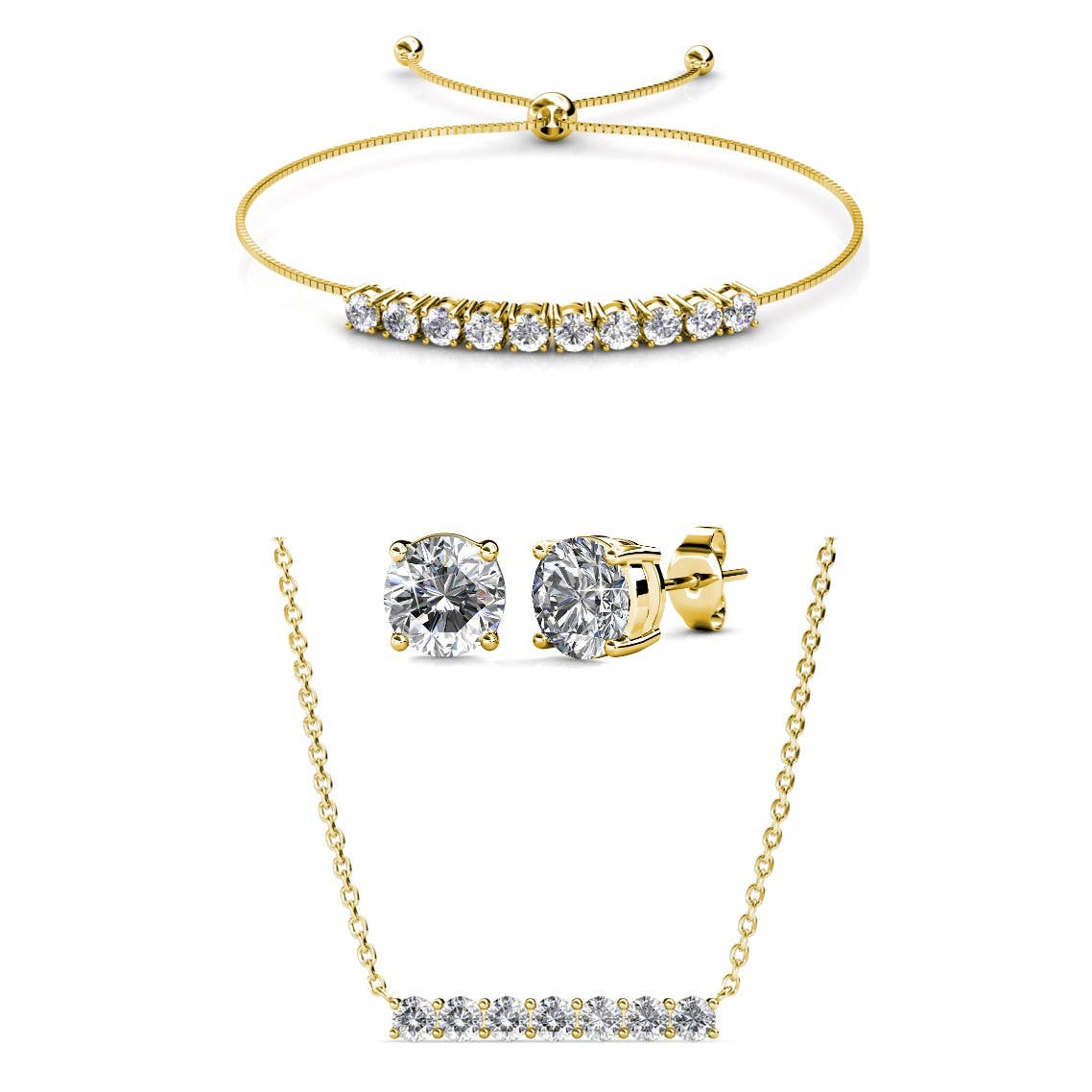 Parures Mary Crystal Mia - Doré Et Cristal - L'autre mode