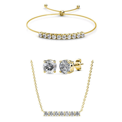 Parures Mary Crystal Mia - Doré Et Cristal - L'autre mode