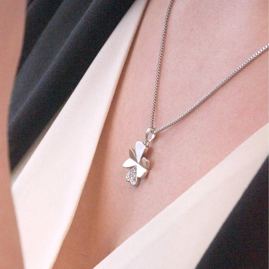 Pendentifs Clover Petal - Argenté Et Cristal - L'autre mode