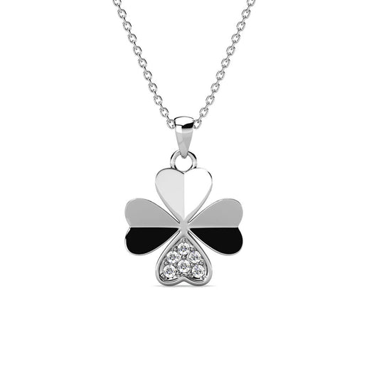 Pendentifs Clover Petal - Argenté Et Cristal - L'autre mode