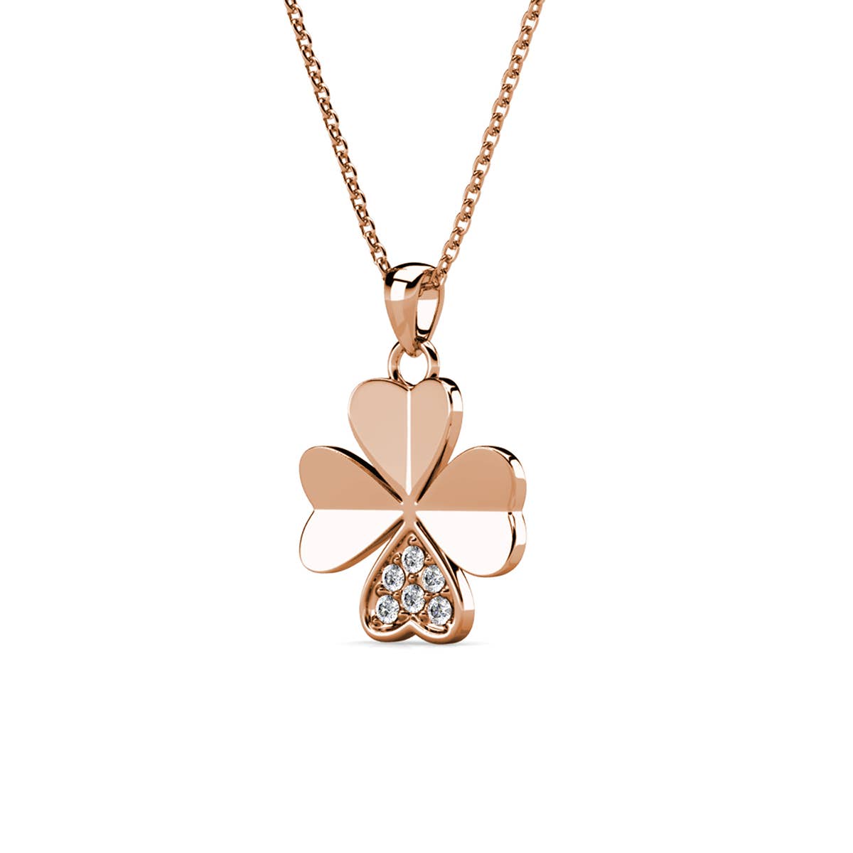 Pendentifs Clover Petal - Or Rosé Et Cristal - L'autre mode