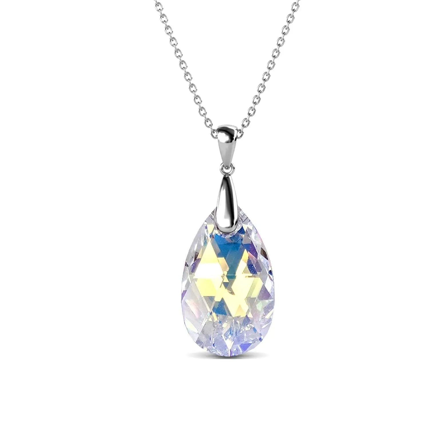 Pendentifs Raindrop - Argenté Et Blanc Brillant - L'autre mode