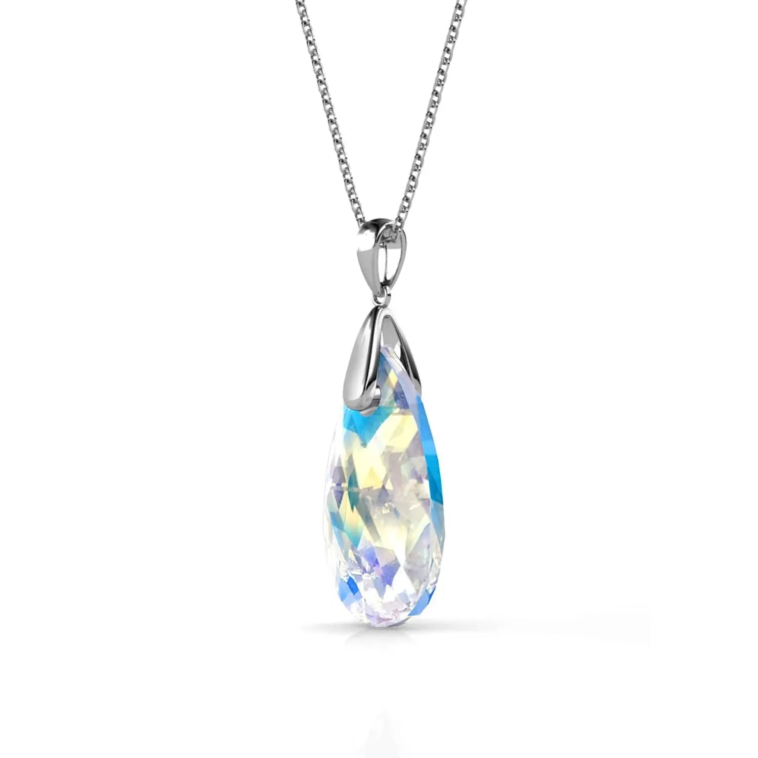 Pendentifs Raindrop - Argenté Et Blanc Brillant - L'autre mode