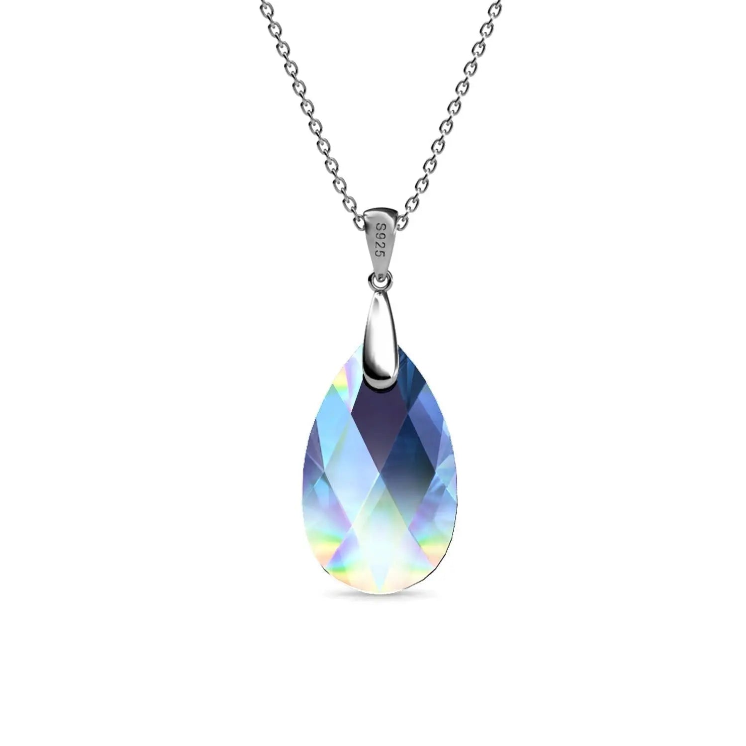 Pendentifs Raindrop - Argenté Et Blanc Brillant - L'autre mode