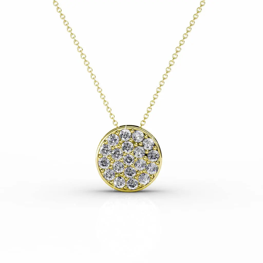 Pendentifs Round - Doré Et Cristal - L'autre mode
