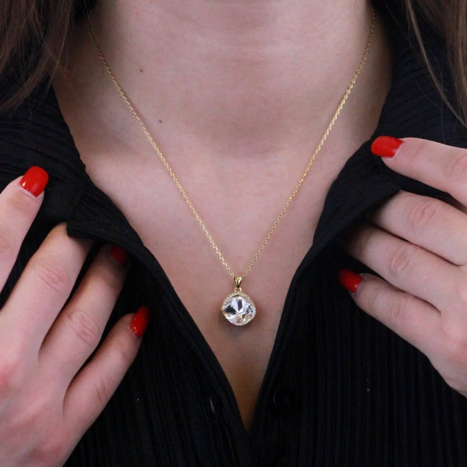 Pendentifs Tiffy - Doré Et Cristal - L'autre mode