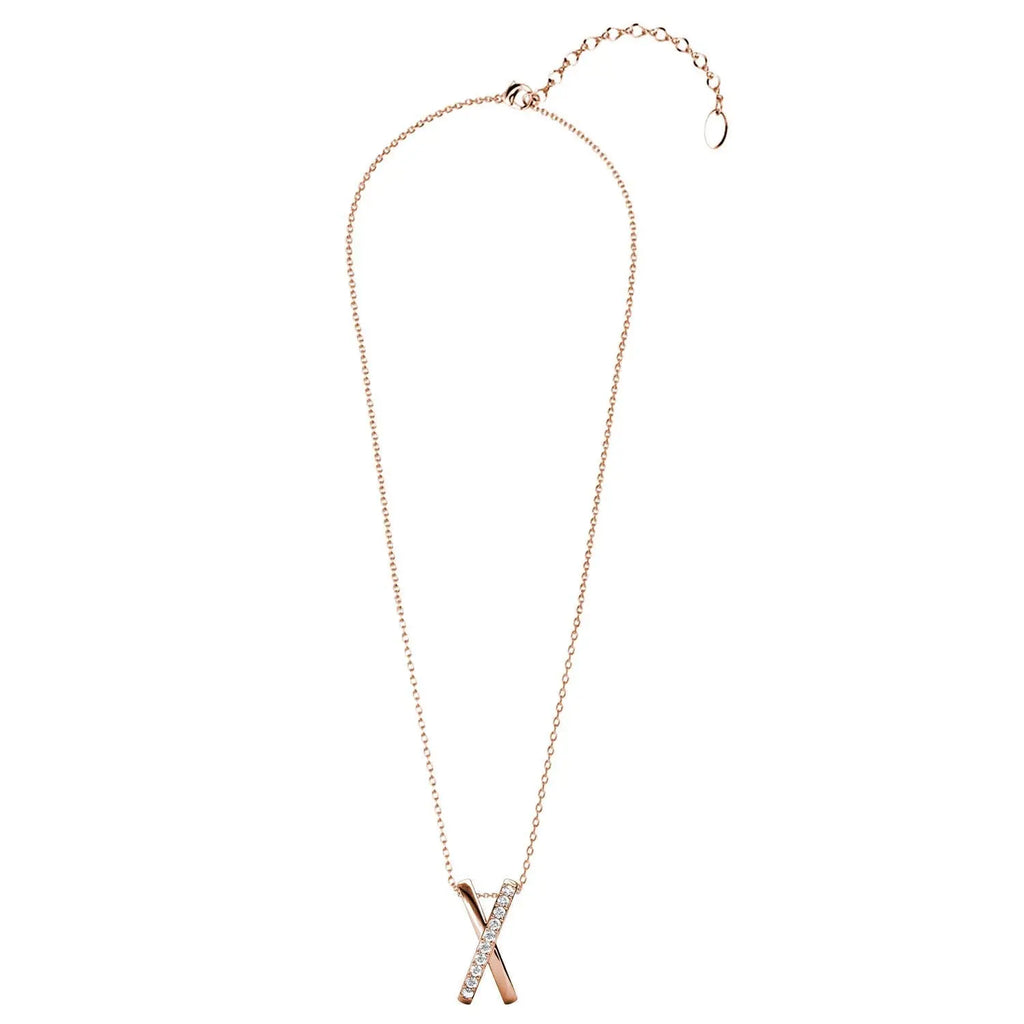 Pendentifs X Duo - Or Rosé Et Cristal - L'autre mode