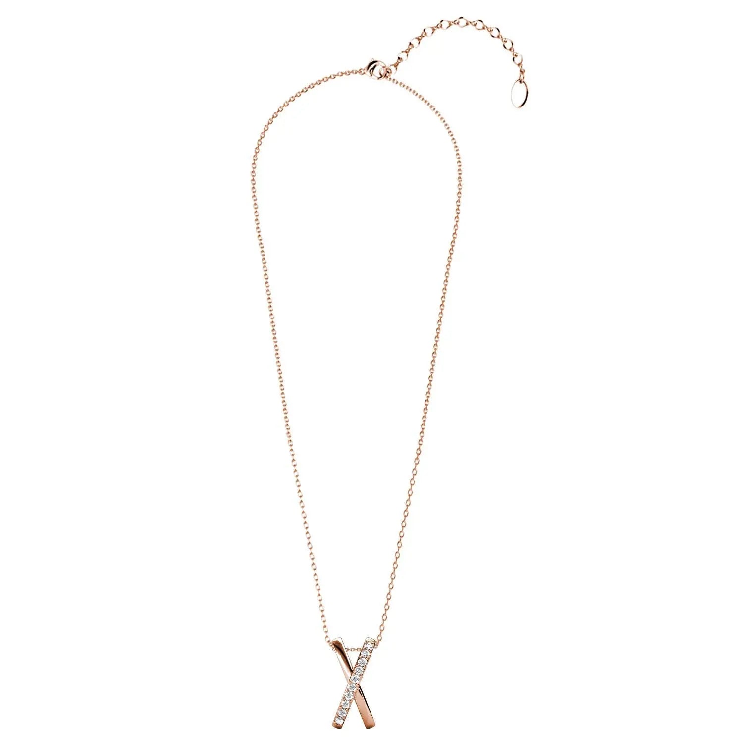 Pendentifs X Duo - Or Rosé Et Cristal - L'autre mode