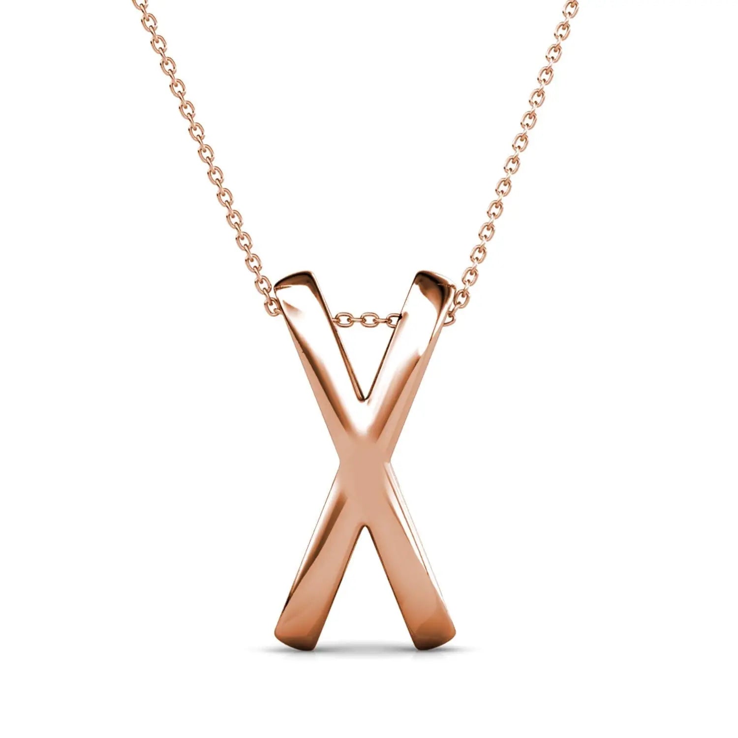 Pendentifs X Duo - Or Rosé Et Cristal - L'autre mode