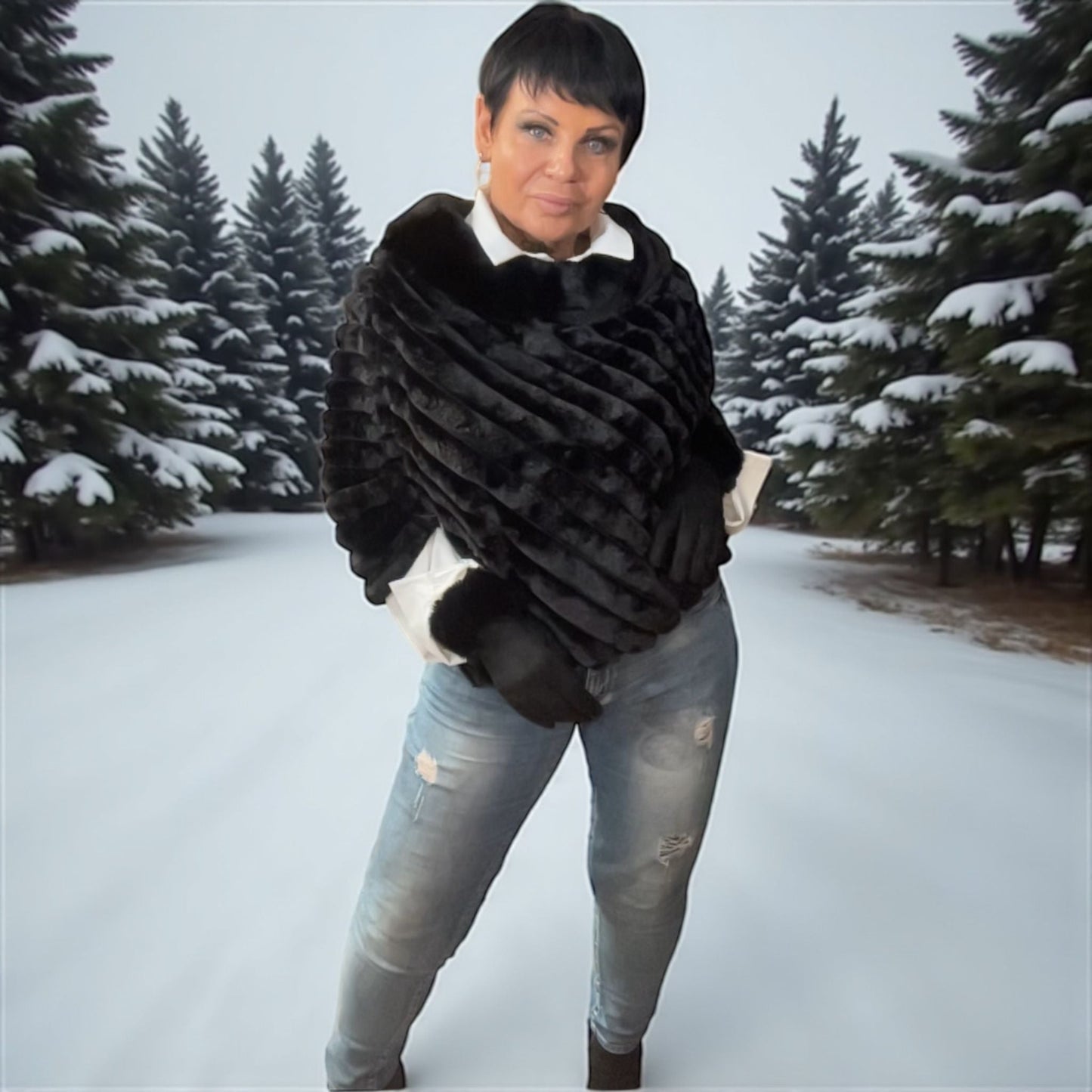 poncho nounours court - L'autre mode