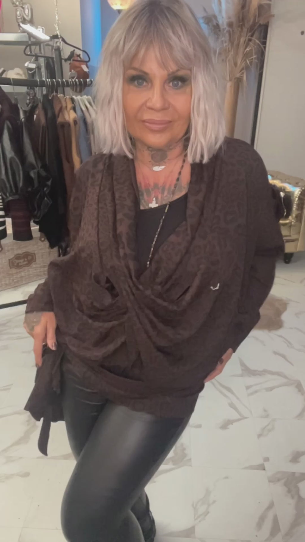 Gilet pull asymétrique