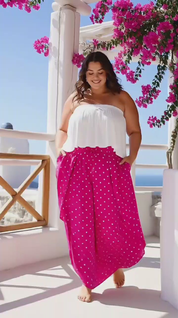 Pantalon portefeuille petit pois