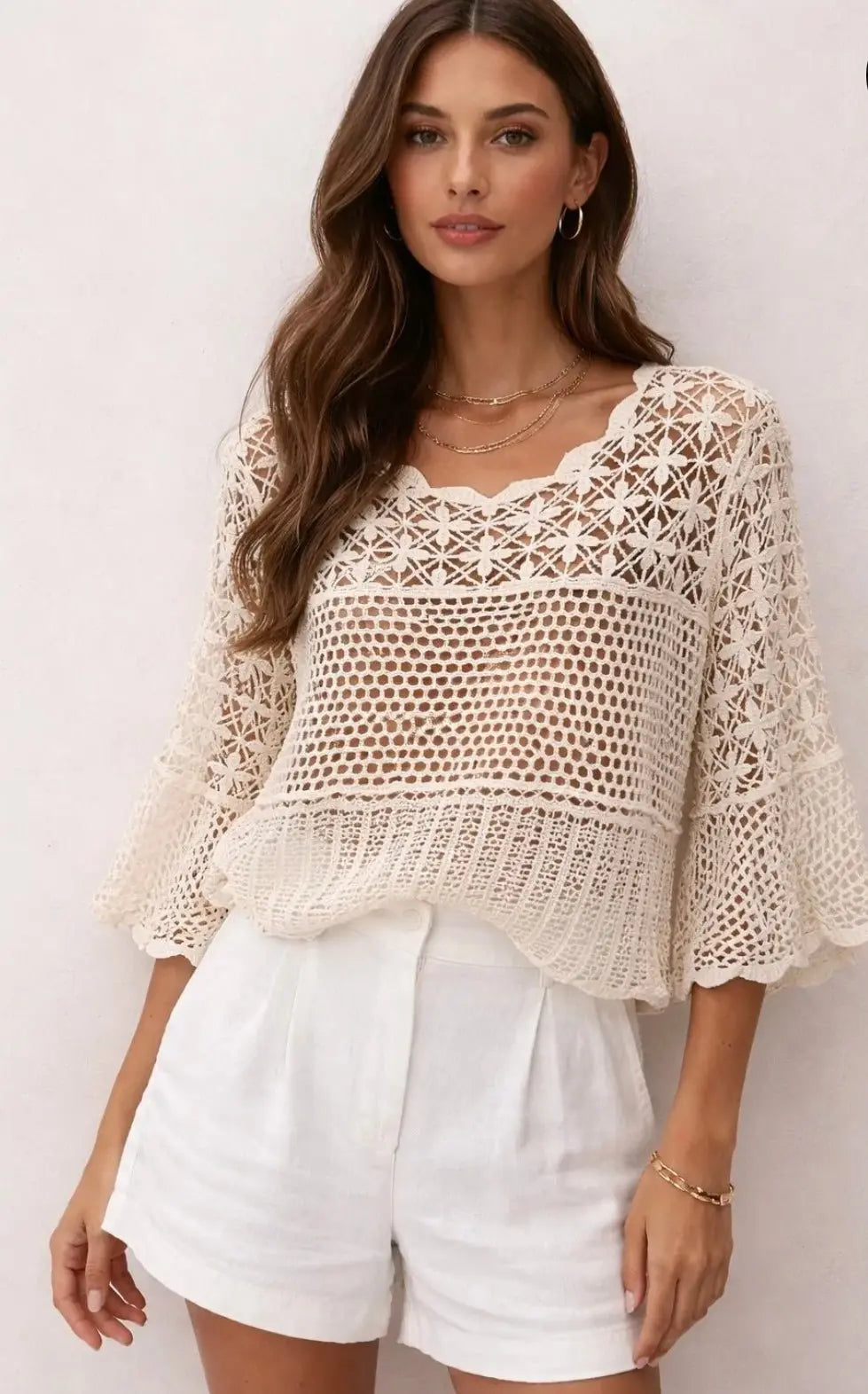 Pull ajouré crochet fin - L'autre mode