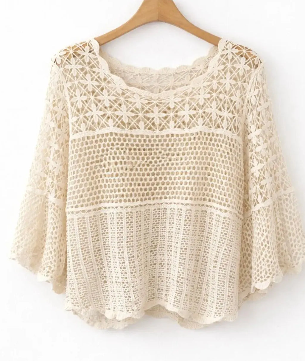 Pull ajouré crochet fin - L'autre mode