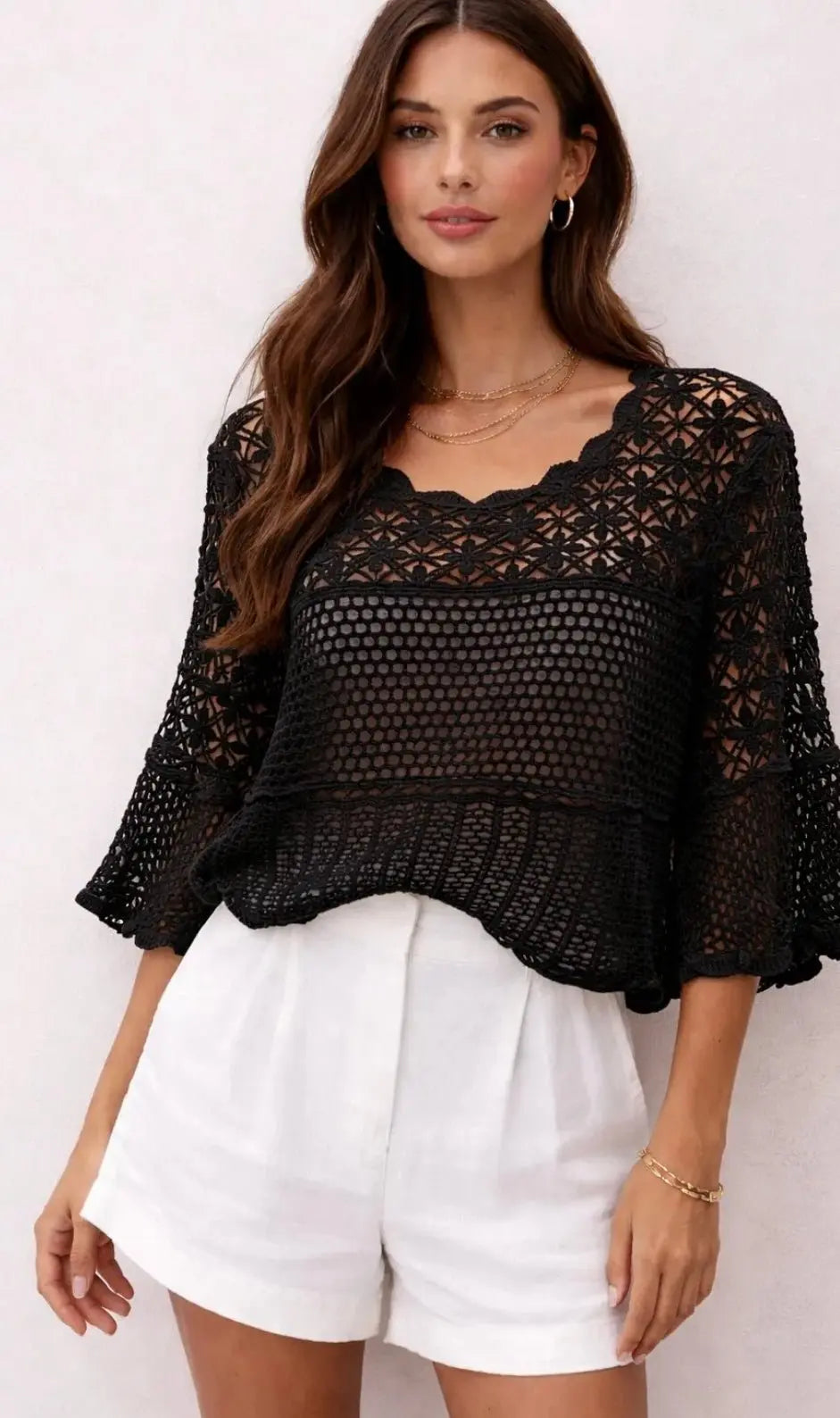 Pull ajouré crochet fin - L'autre mode