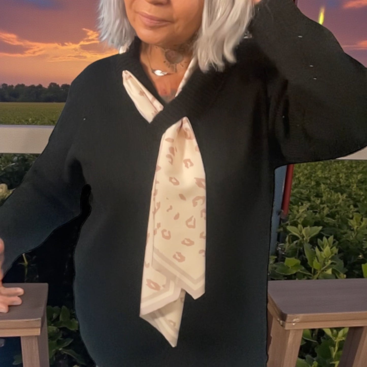 Pull avec foulard interchangeable - L'autre mode