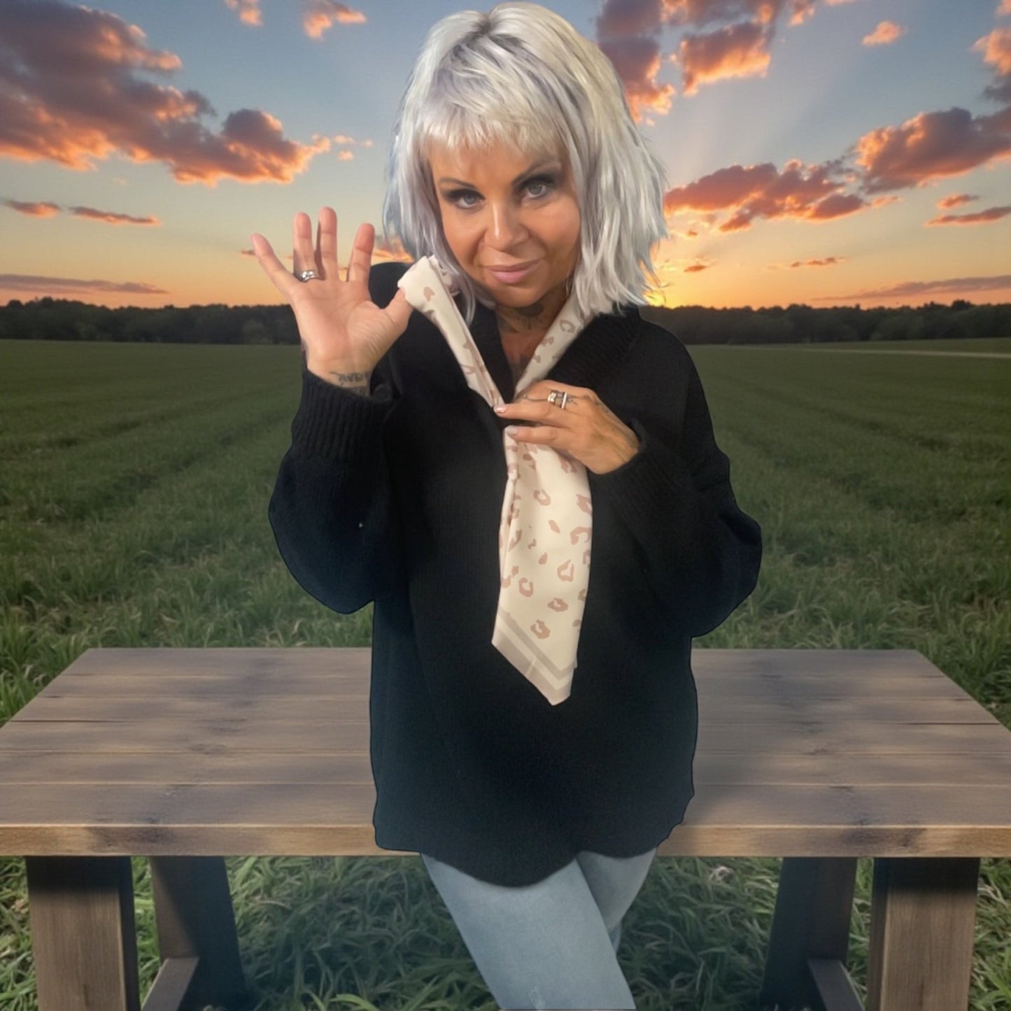 Pull avec foulard interchangeable - L'autre mode