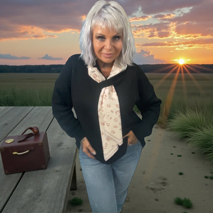 Pull avec foulard interchangeable - L'autre mode