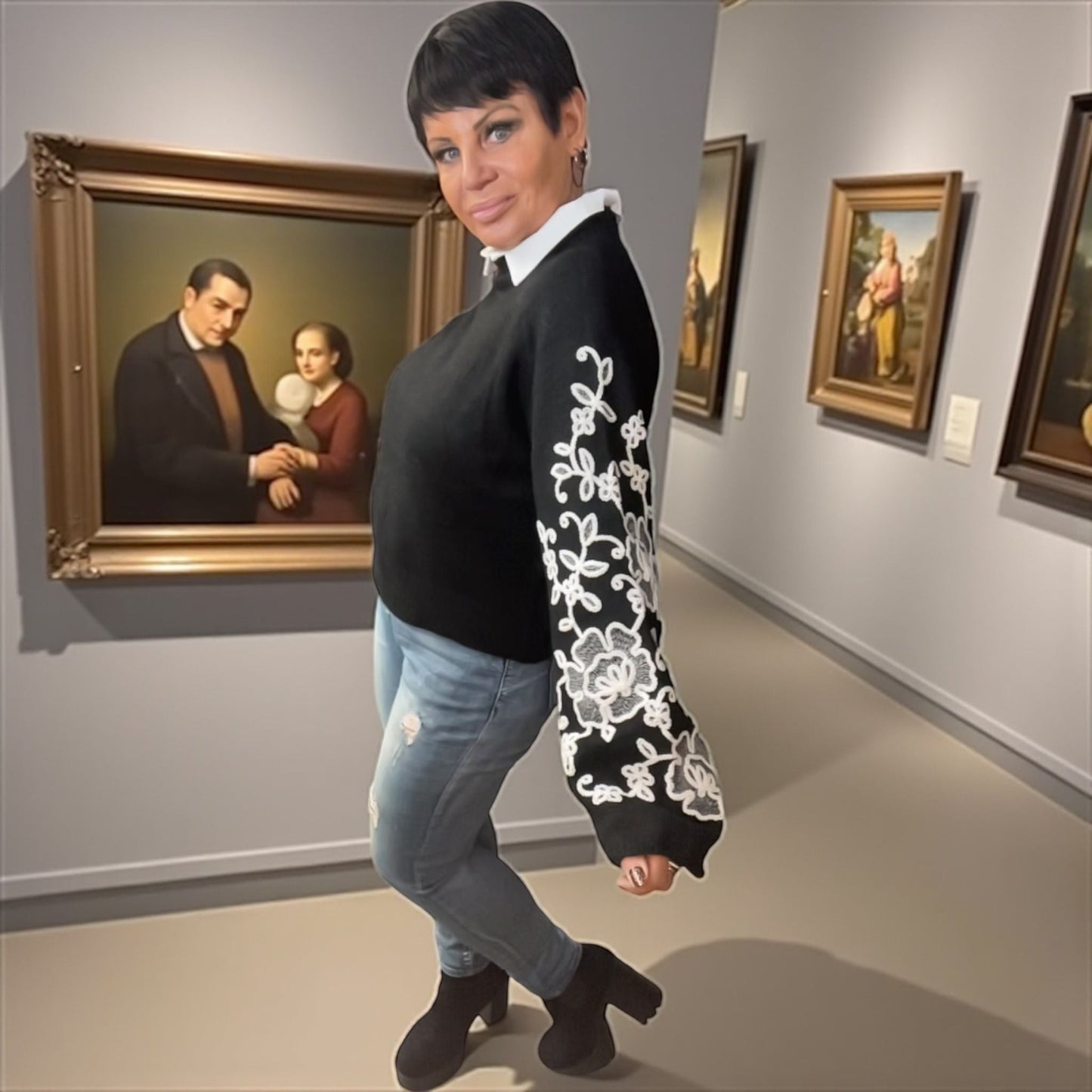 pull barocco broché - L'autre mode