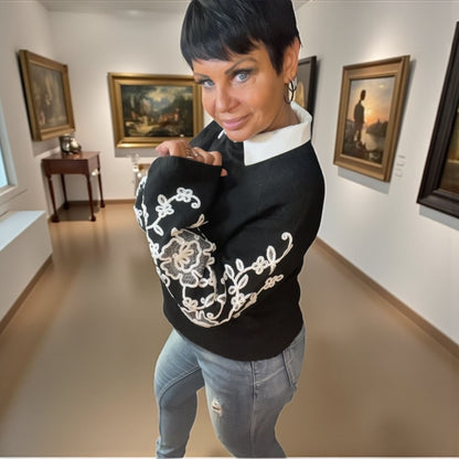 pull barocco broché - L'autre mode