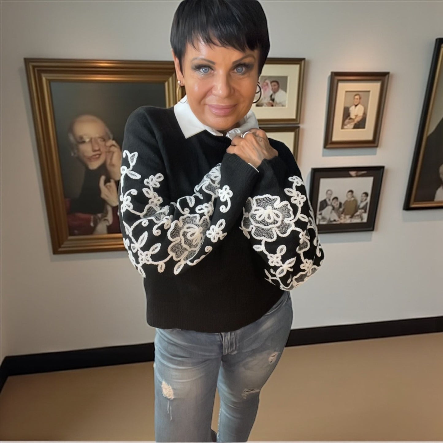 pull barocco broché - L'autre mode