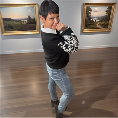 pull barocco broché - L'autre mode