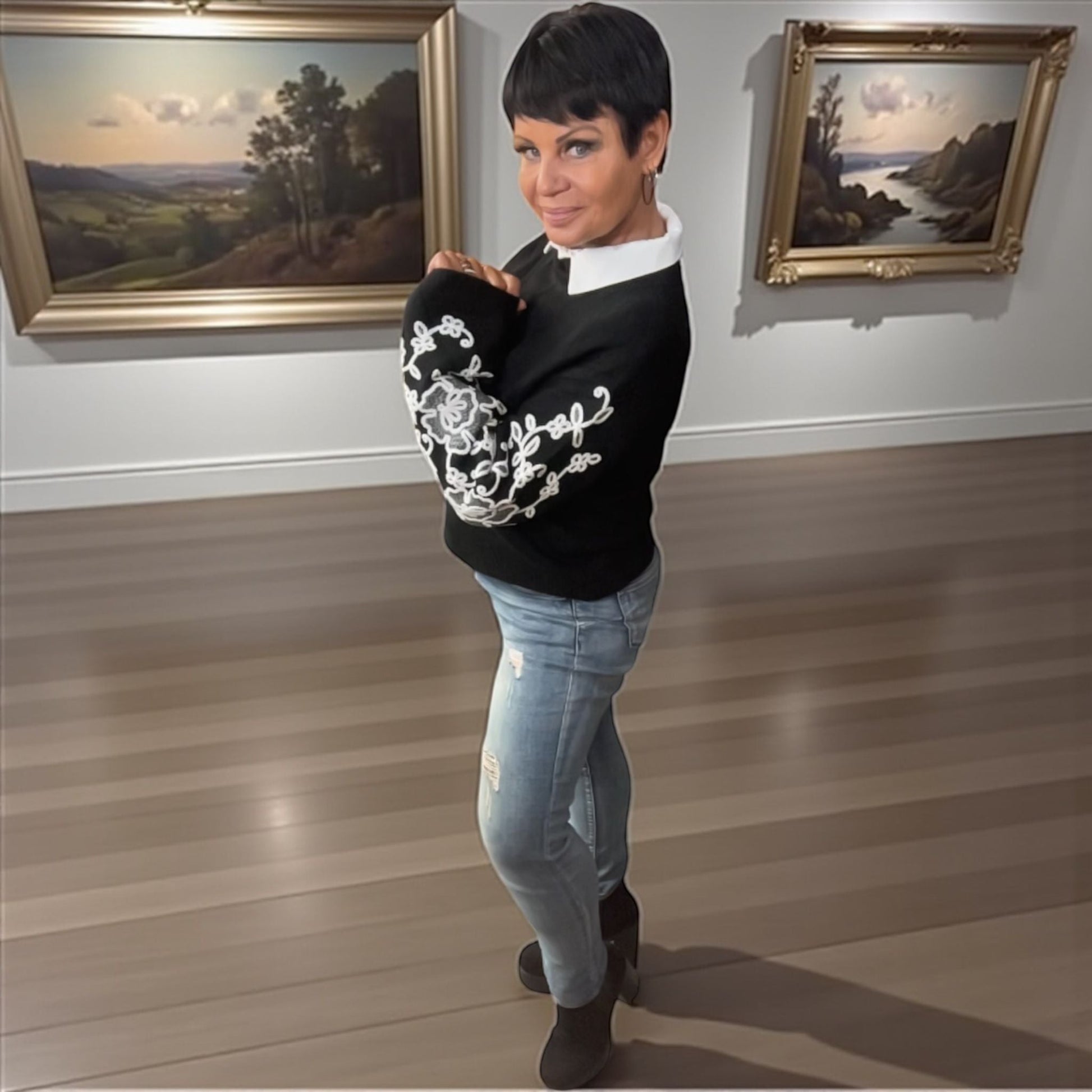 pull barocco broché - L'autre mode