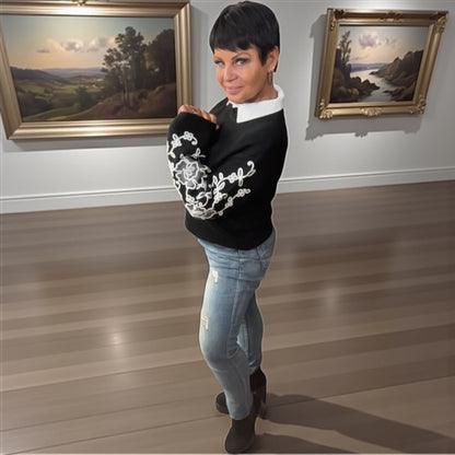 pull barocco broché - L'autre mode