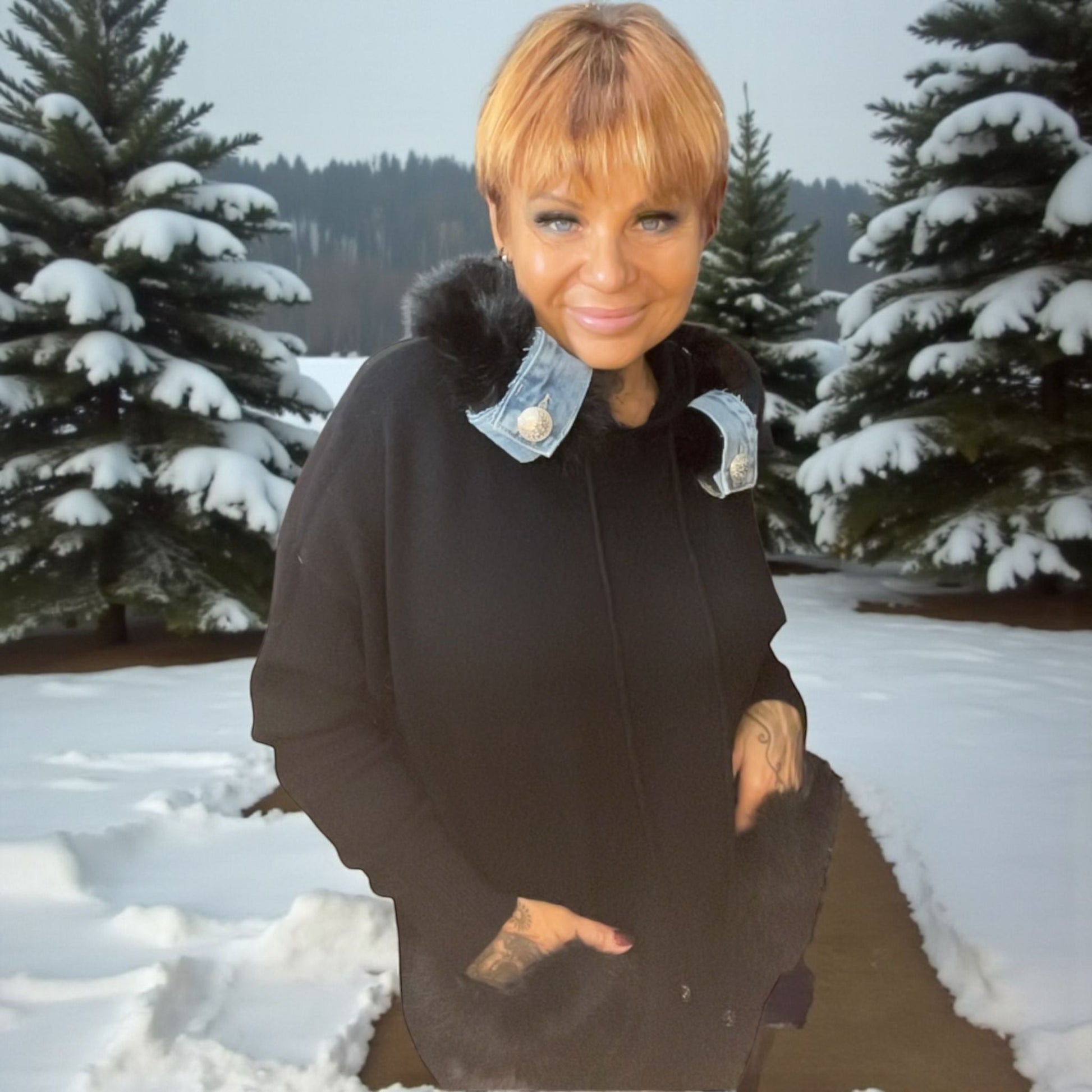 pull capuche souple et jeans - L'autre mode