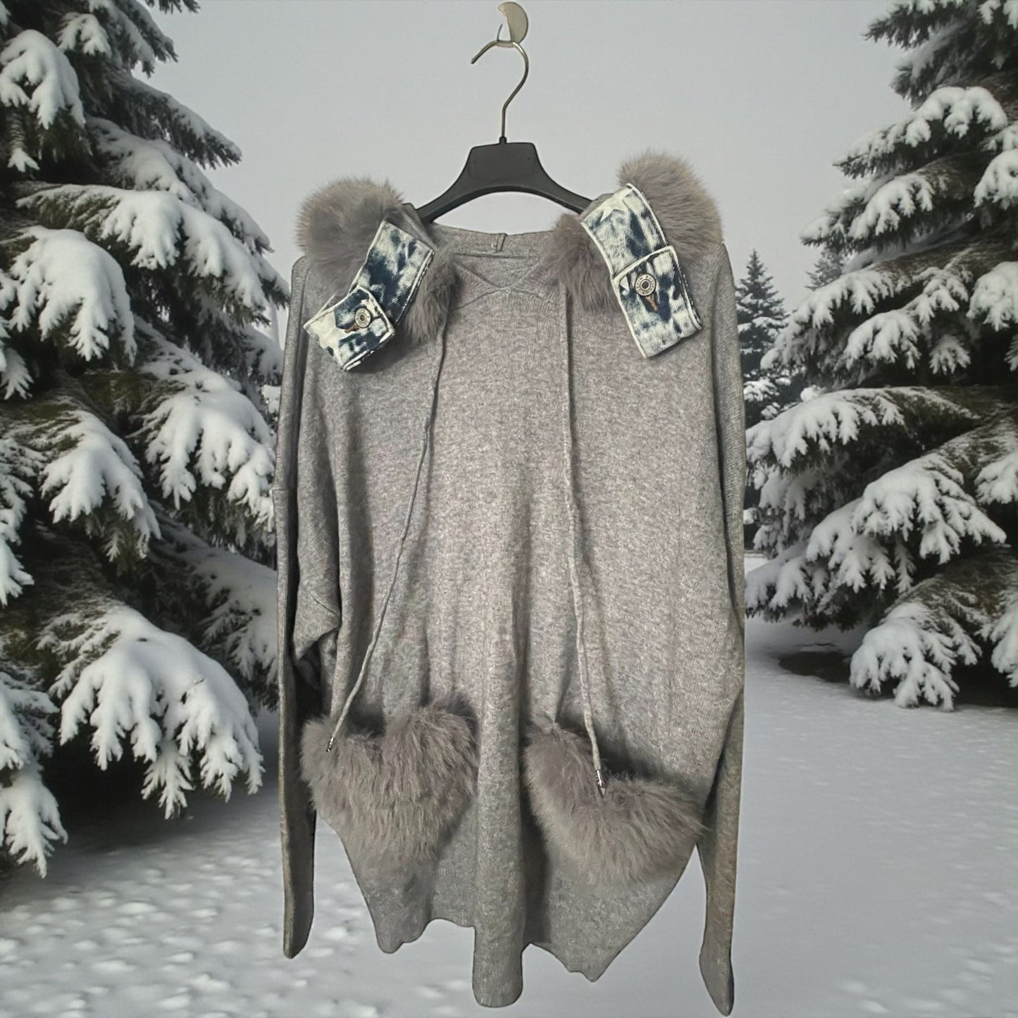 pull capuche souple et jeans - L'autre mode