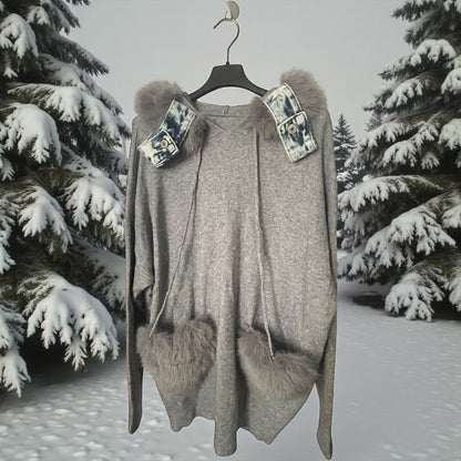 pull capuche souple et jeans - L'autre mode