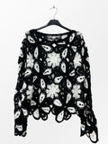 Pull crochet black &white - L'autre mode