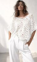 Pull crochet court arrondi - L'autre mode